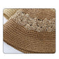 Straw Bucket Hat Woven Knit Breathable Sun Hat Adjustable Summer Hat