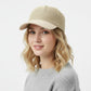 Women Straw Baseball Cap Woven Crown Fabric Brim Lightweight Breathable Summer Hat