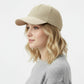 Women Straw Baseball Cap Woven Crown Fabric Brim Lightweight Breathable Summer Hat