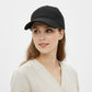 Women Straw Baseball Cap Woven Crown Fabric Brim Lightweight Breathable Summer Hat