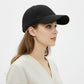 Women Straw Baseball Cap Woven Crown Fabric Brim Lightweight Breathable Summer Hat