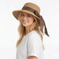 Women Straw Sun Hat Wide Brim Woven Beach Hat Bow Tie Detail Breathable Summer Hat