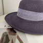 Women Straw Sun Hat Wide Brim Woven Beach Hat Bow Tie Detail Breathable Summer Hat