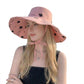 Reversible Bucket Hat Wide Brim Sun Hat Floral Print Adjustable Chin Strap Outdoor Beach Hat