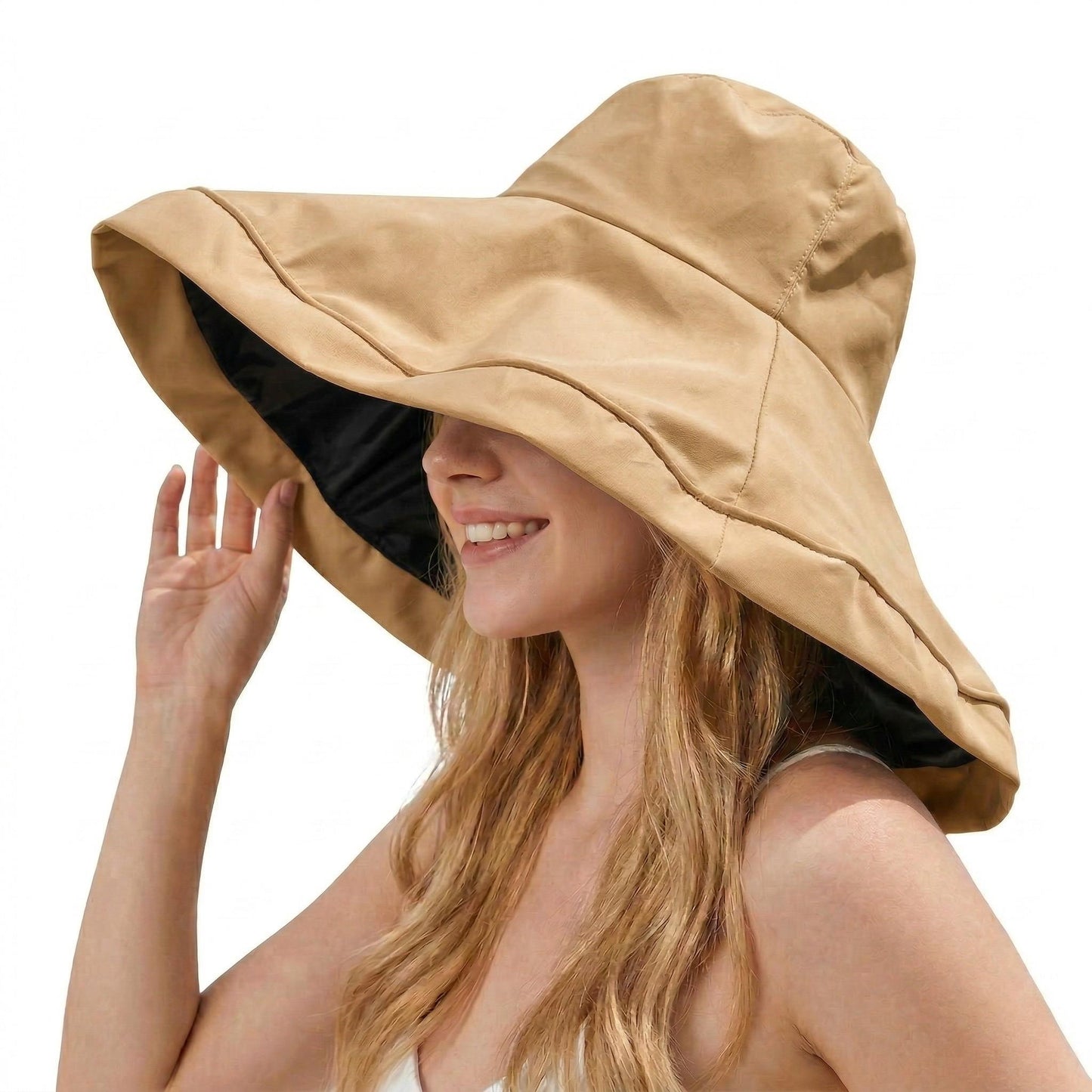 Wide Brim Sun Hat UV Protection Bucket Hat Lightweight Packable Beach Outdoor Hat
