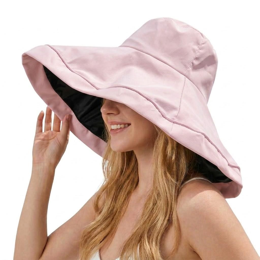 Wide Brim Sun Hat UV Protection Bucket Hat Lightweight Packable Beach Outdoor Hat