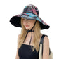 Reversible Wide Brim Sun Hat UV Protection Floral Print Beach Outdoor Bucket Hat