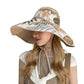 Reversible Wide Brim Sun Hat UV Protection Floral Print Beach Outdoor Bucket Hat