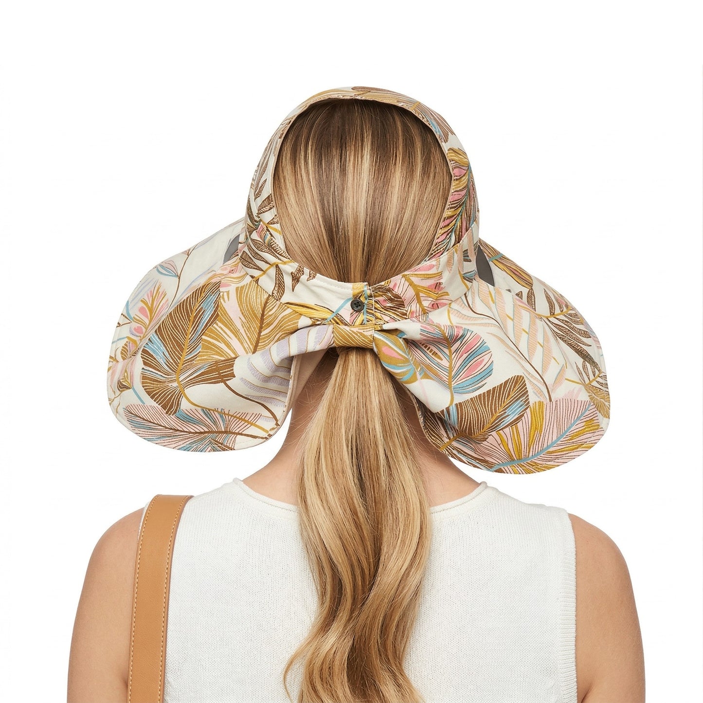 Reversible Wide Brim Sun Hat UV Protection Floral Print Beach Outdoor Bucket Hat