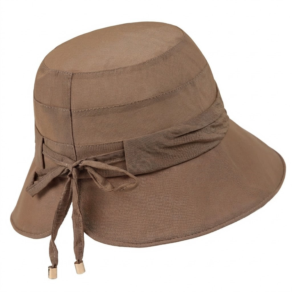 Wide Brim Sun Hat Adjustable Tie Back UV Protection Lightweight Outdoor Travel Hat