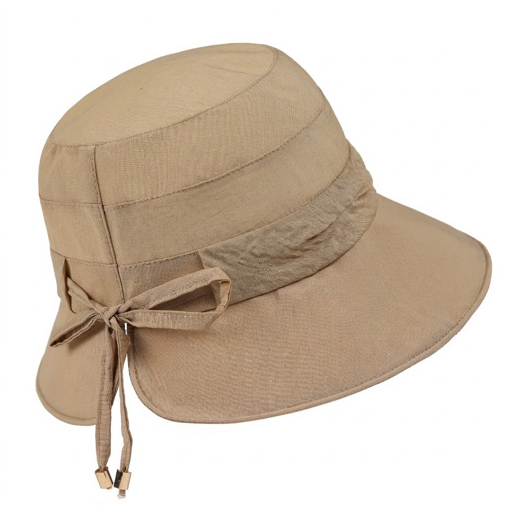 Wide Brim Sun Hat Adjustable Tie Back UV Protection Lightweight Outdoor Travel Hat