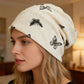 Women Butterfly Embroidery Slouchy Beanie Soft Lightweight Breathable Casual Hat