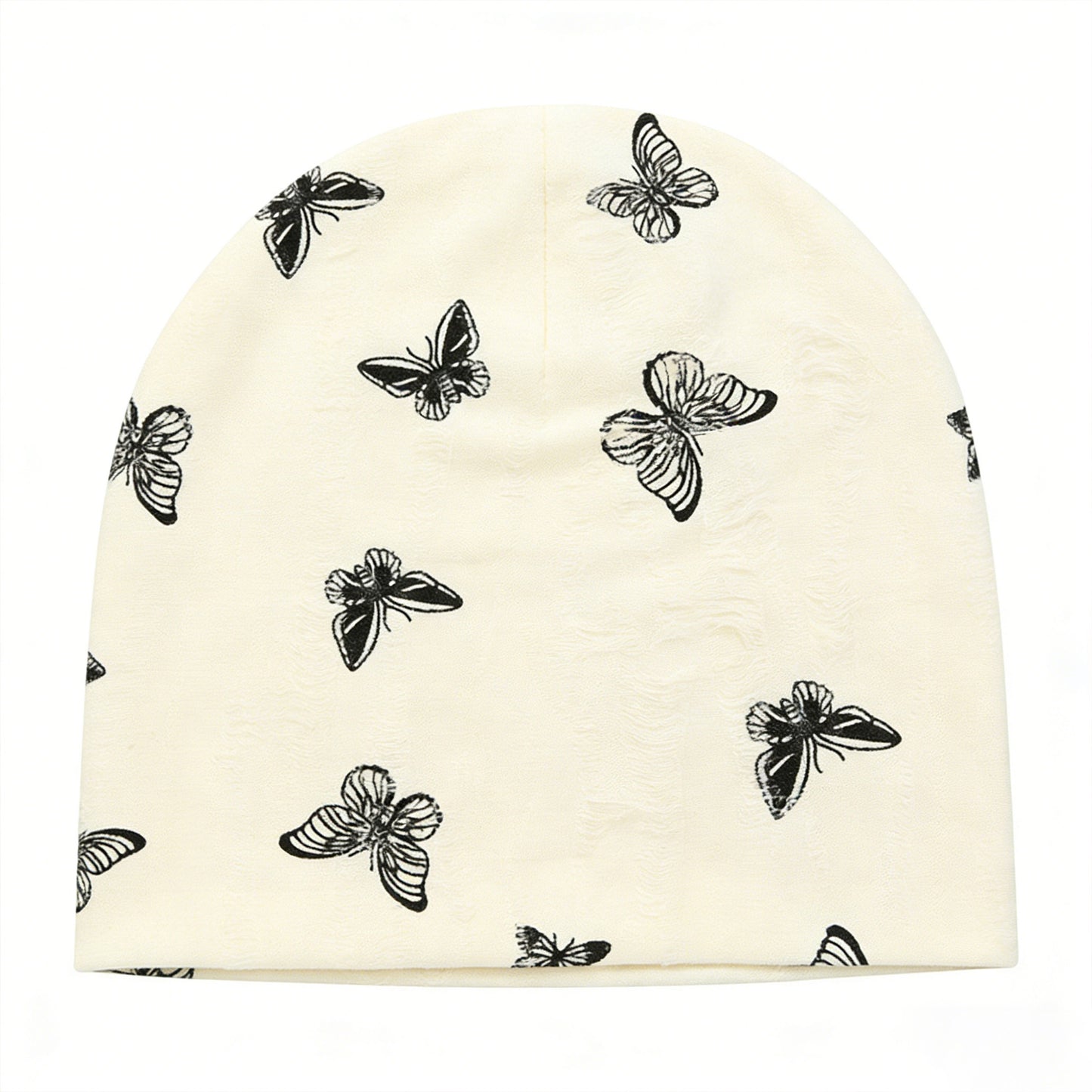 Women Butterfly Embroidery Slouchy Beanie Soft Lightweight Breathable Casual Hat