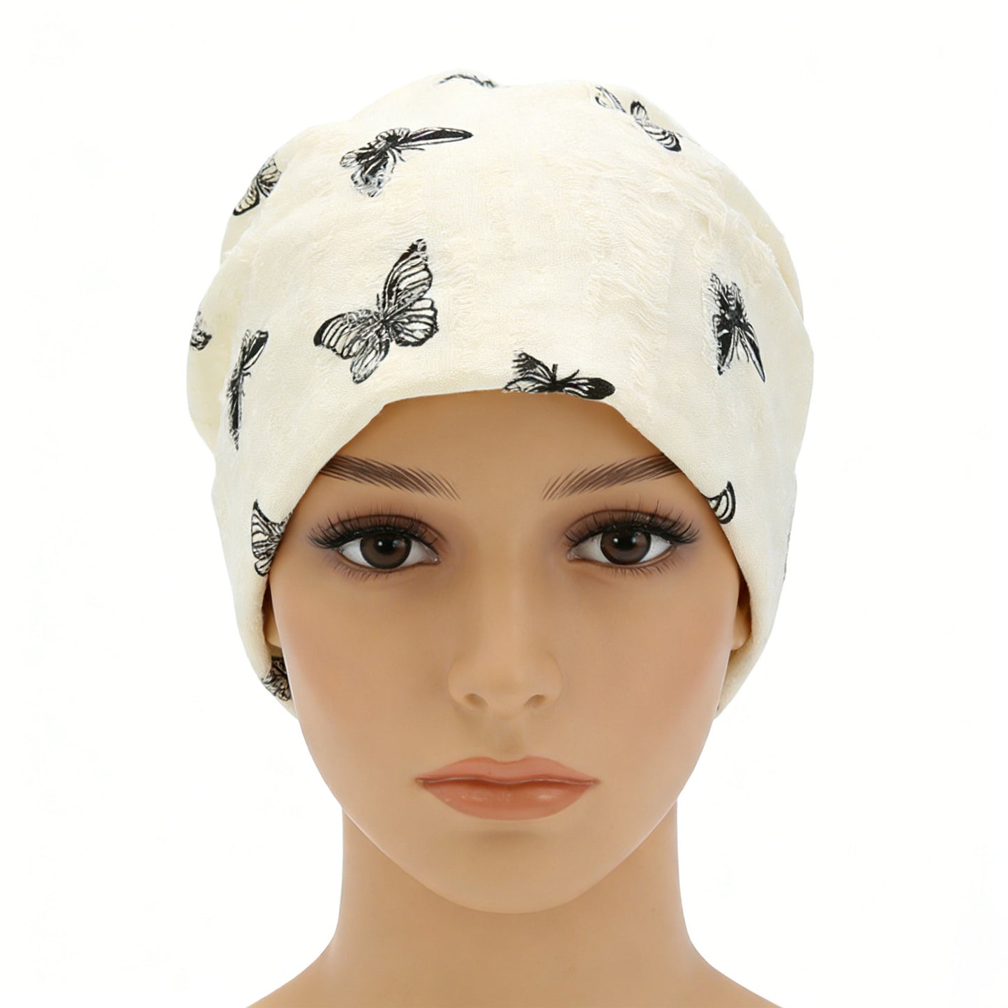 Women Butterfly Embroidery Slouchy Beanie Soft Lightweight Breathable Casual Hat