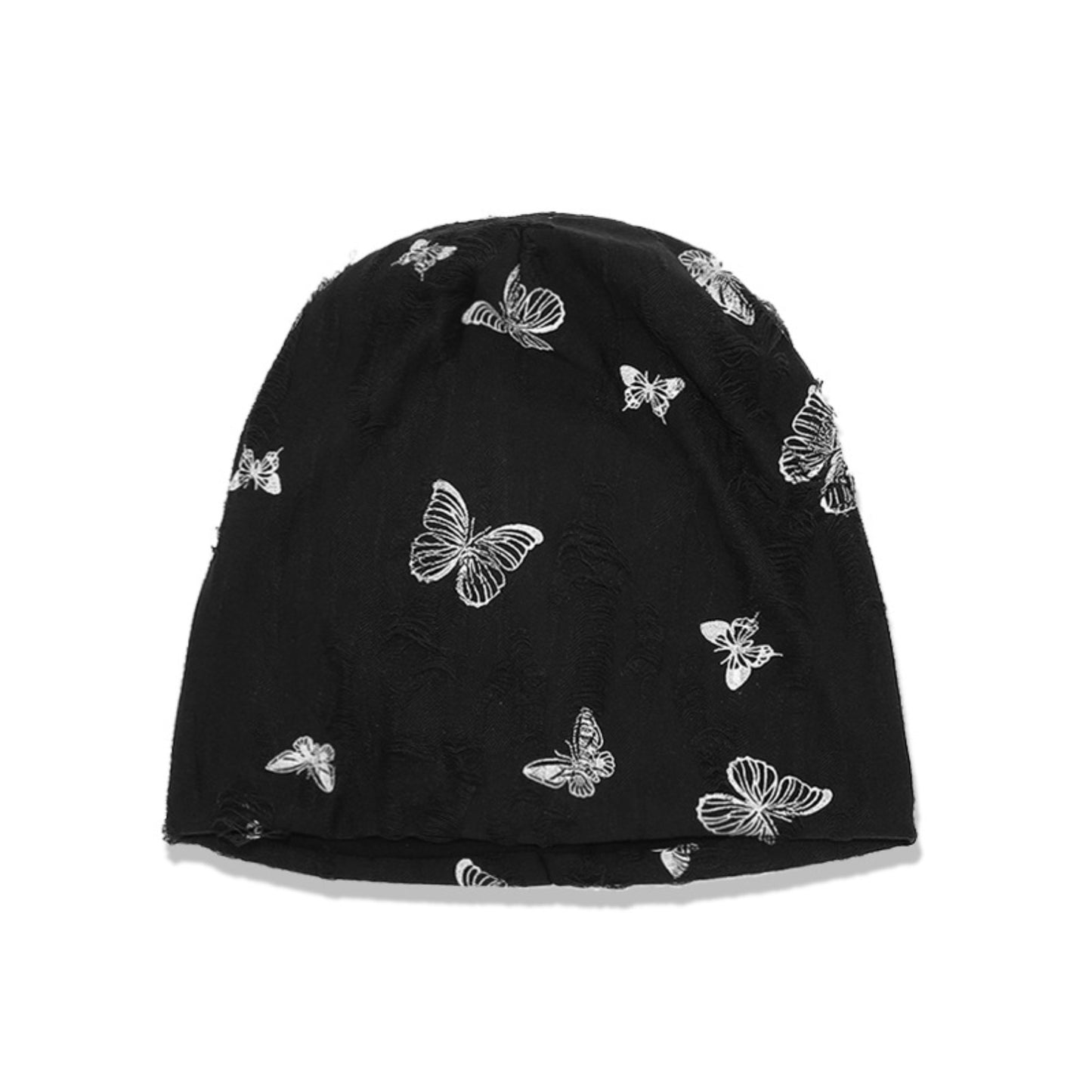 Women Butterfly Embroidery Slouchy Beanie Soft Lightweight Breathable Casual Hat
