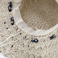 Women Woven Straw Sun Hat Wide Brim Lightweight Hat with Floral Ribbon Tie Detail