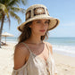 Women Bucket Hat Wide Brim Crochet Pattern Lightweight Casual Sun Hat
