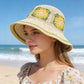 Women Bucket Hat Wide Brim Crochet Pattern Lightweight Casual Sun Hat