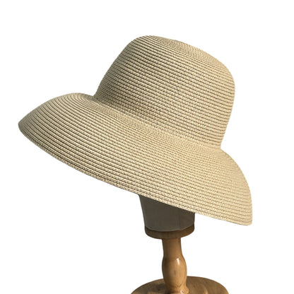 Women Wide Brim Bucket Hat Lightweight Woven Sun Hat Classic Solid Casual Hat