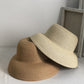 Women Wide Brim Bucket Hat Lightweight Woven Sun Hat Classic Solid Casual Hat