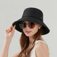 Women Wide Brim Bucket Hat Classic Solid Sun Hat Lightweight Casual Everyday Hat