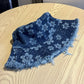 Women Floral Bucket Hat Distressed Edge Casual Denim Style Sun Hat
