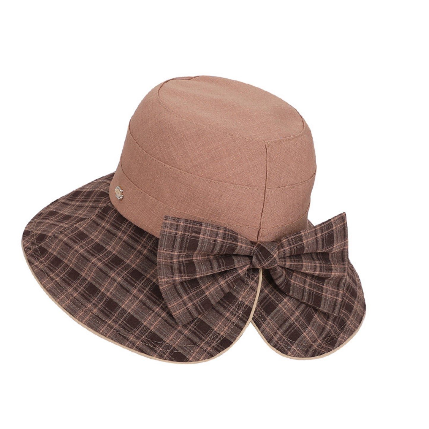 Wide Brim Sun Hat with Bow Detail Adjustable Fit Summer Bucket Hat