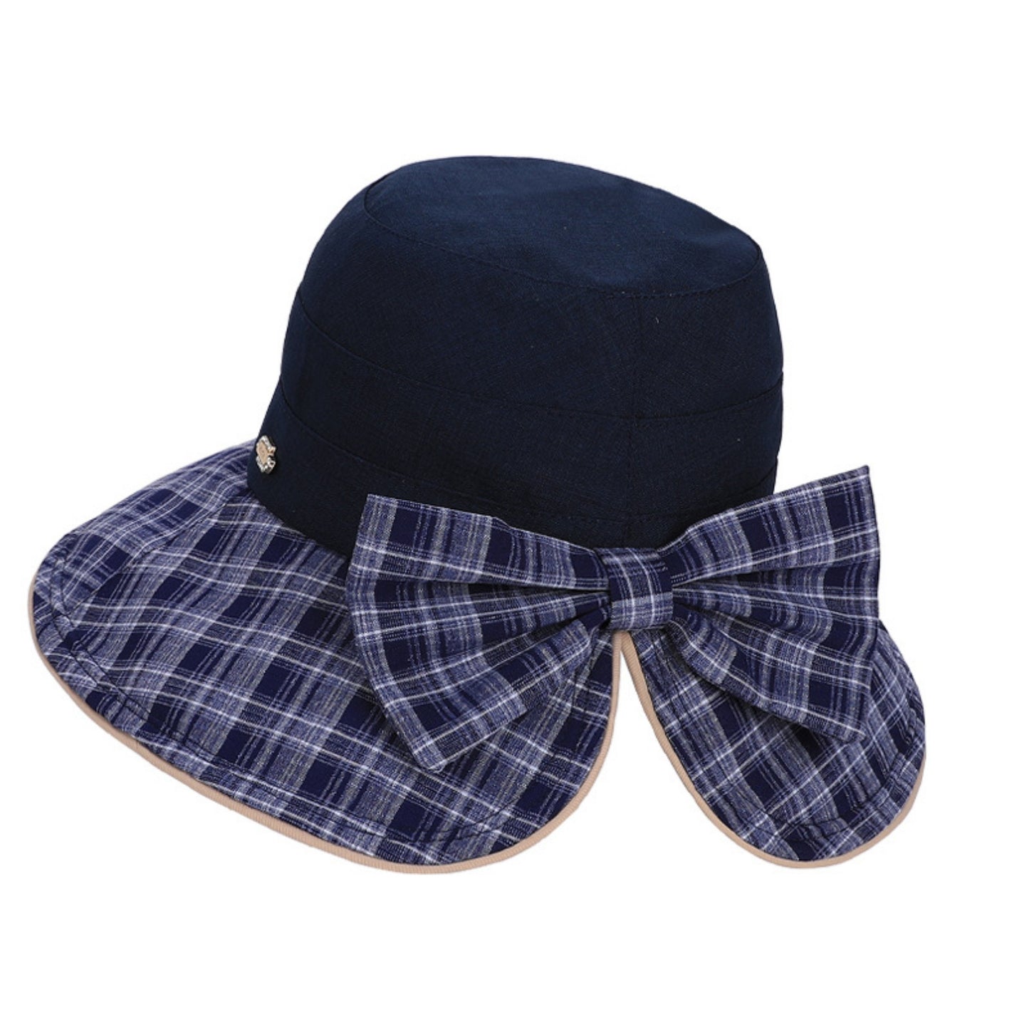 Wide Brim Sun Hat with Bow Detail Adjustable Fit Summer Bucket Hat