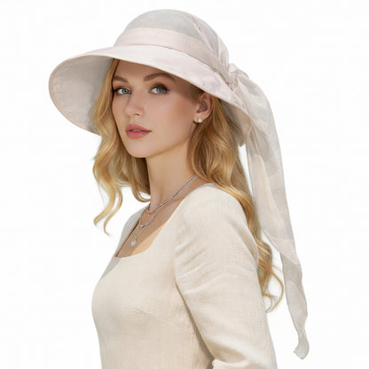 Wide Brim Sun Hat with Neck Flap Convertible Headband UV Protection Summer Hat