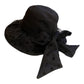 Polka Dot Wide Brim Sun Hat with Bow Detail Elegant Summer Bucket Hat