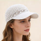 Breathable Crochet Baseball Cap, Adjustable Summer Lightweight Mesh Dad Hat