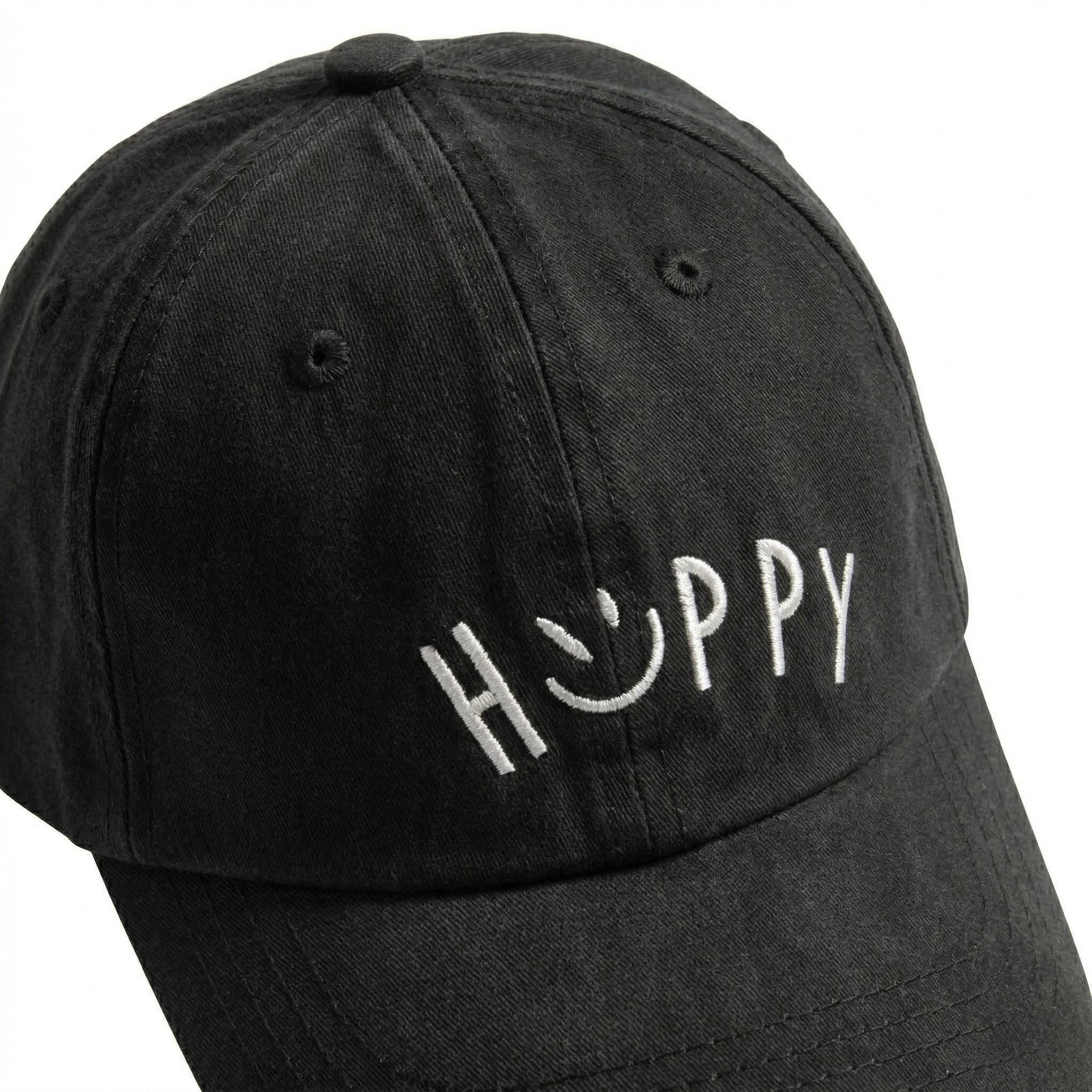 Embroidered Smile Baseball Cap Adjustable Cotton Dad Hat Casual Cute Everyday Hat