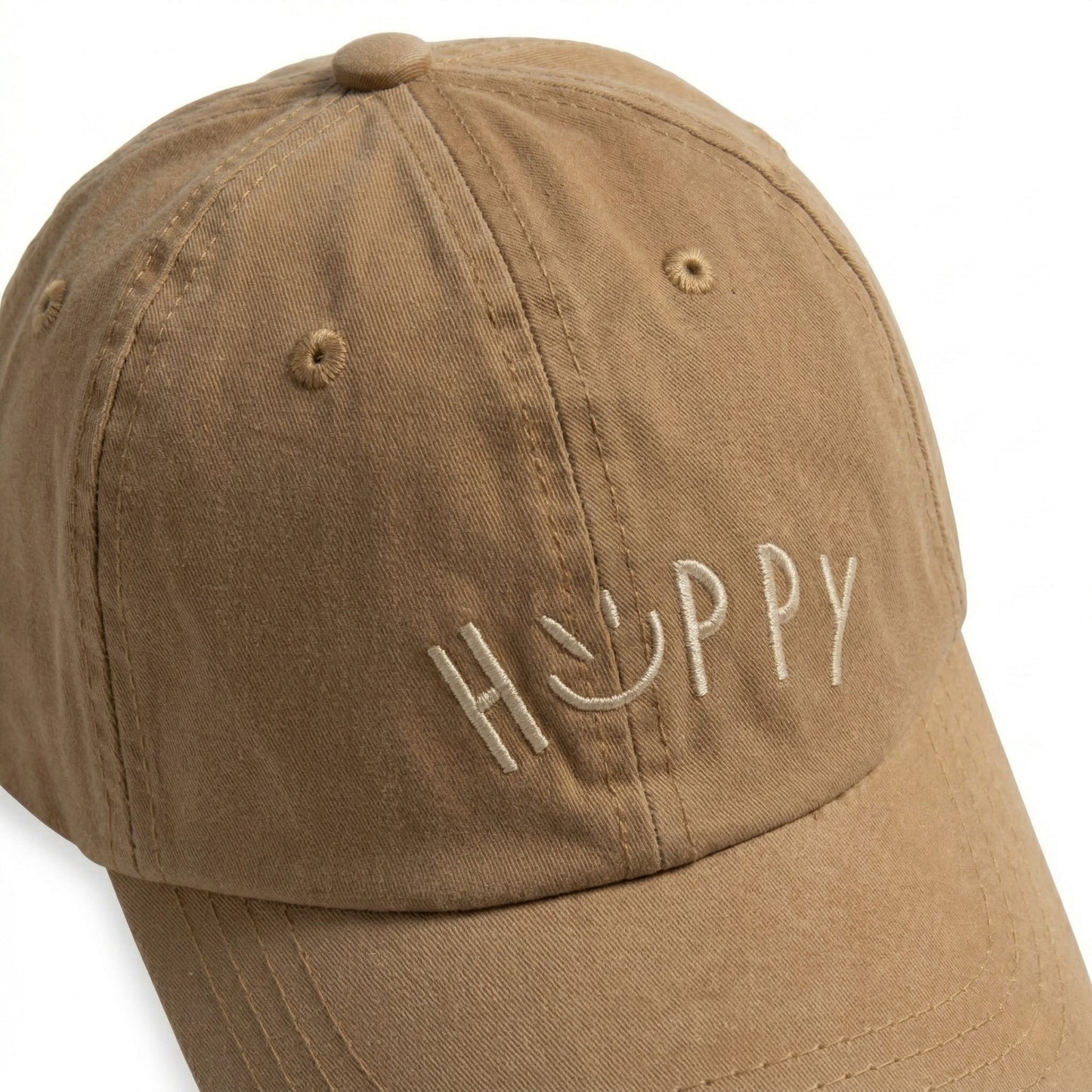 Embroidered Smile Baseball Cap Adjustable Cotton Dad Hat Casual Cute Everyday Hat