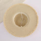 Wide Brim Straw Sun Hat with Lace Tie Breathable Summer Beach Floppy Hat