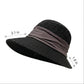 Straw Sun Hat Asymmetric Brim Breathable Lightweight Foldable Summer Hat