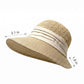 Straw Sun Hat Asymmetric Brim Breathable Lightweight Foldable Summer Hat