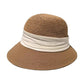 Straw Sun Hat Asymmetric Brim Breathable Lightweight Foldable Summer Hat