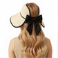 Wide Brim Straw Visor Hat Breathable Foldable Summer Sun Hat Beach Vacation Hat