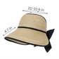 Wide Brim Straw Visor Hat Breathable Foldable Summer Sun Hat Beach Vacation Hat