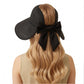 Wide Brim Straw Visor Hat Breathable Foldable Summer Sun Hat Beach Vacation Hat