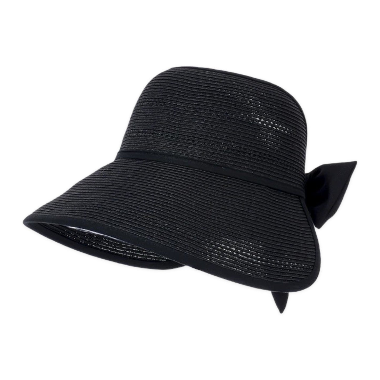 Wide Brim Straw Visor Hat Breathable Foldable Summer Sun Hat Beach Vacation Hat