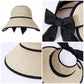 Wide Brim Straw Visor Hat Breathable Foldable Summer Sun Hat Beach Vacation Hat