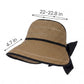 Wide Brim Straw Visor Hat Breathable Foldable Summer Sun Hat Beach Vacation Hat