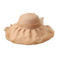 Wide Brim Straw Sun Hat Mesh Trim Elegant Summer Beach Vacation Hat