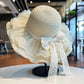 Wide Brim Straw Sun Hat Mesh Trim Elegant Summer Beach Vacation Hat