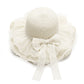 Wide Brim Straw Sun Hat Mesh Trim Elegant Summer Beach Vacation Hat