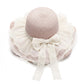Wide Brim Straw Sun Hat Mesh Trim Elegant Summer Beach Vacation Hat