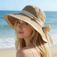 Wide Brim Sun Hat with Bow Lightweight Foldable Beach Vacation Hat