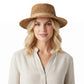 Flat Top Straw Boater Hat Wide Brim Summer Beach Vacation Sun Hat
