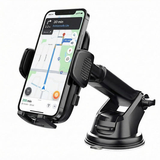 Car Dashboard Phone Mount Holder with Adjustable Arm Strong 3M Adhesive Secure Grip